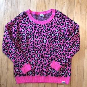 Pink leopard sweater